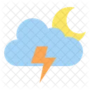 Night Cloudy Thunder Icon