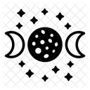 Full Moon Moon Phases Waning Gibbous Phase Icon