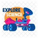 Moon Rover Robot Vehicle Icon