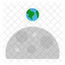 Moon View Earth View Icon