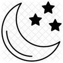 Moon with stars  Symbol