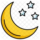 Moon With Stars Evening Nighttime Symbol