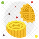 Mooncake Mid Autumn Festival Traditional Pastry Icon