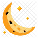 Starry Night Moonlit Half Moon Symbol