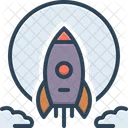 Moonshot Launch Rocket Icon