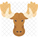 Moose Head Antler Icon
