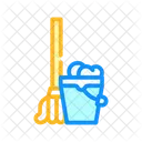 Mop Bucket Color Icon
