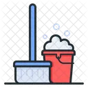 Mop And Bucket  Icon