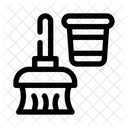 Mop Cleaning Floor Icon