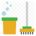 Mop Cleaning Floor Icon