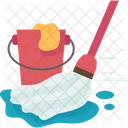 Mop Cleaning Floor Icon