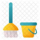 Mope And Bucket Cleaning Houskeeping Icon