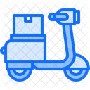 Moped Box Delivery Icon