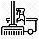 Mopp Reinigungswerkzeuge Flussigkeit Symbol