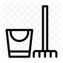 Pinsel Mopp Eimer Symbol