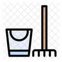 Pinsel Mopp Eimer Symbol