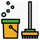 Mopp Reinigung Boden Symbol
