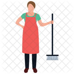 Mopping Girl Icon