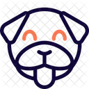 Mops Zunge Lachelnd Symbol