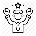 Moralverstarker Ermutigung Entschlossenheit Symbol