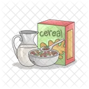 Morning Cereal Box Food Icône