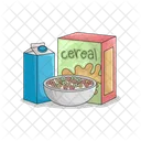 Morning Cereal Milk Food Icône
