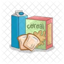 Morning Cereal Box Food Icône