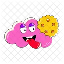 Morning Cookie Cookie Biscuit Colourful Cloud Icon