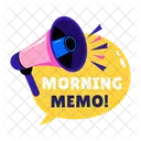 Morning Memo Announcement Loudspeaker Icon