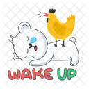 Morning Rooster Crowing Rooster Wake Up Icon