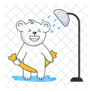 Morning Shower Taking Shower Taking Bath Icon