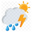 Rain Rainfall Thunder Icon