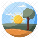 Morning Time Landscape Scenery Icon