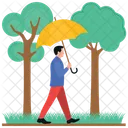 Morning Walk Summer Time Walking Icon