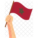 Morocco Hand Holding Nation Symbol Icon