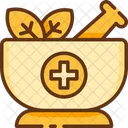 Mortaio Medicina Alternativa Ayurveda Icon