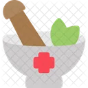 Mortar Herbal Treatment Icon