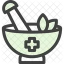 Mortar Herbal Treatment Icon