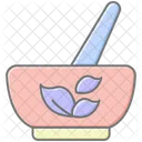 Mortar And Pestle Lineal Color Icon Icon