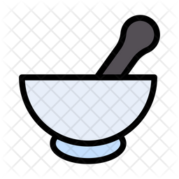 Mortar Pestle Icon - Download In Colored Outline Style