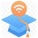 Mortarboard Wifi Wireless Icon