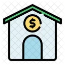 Mortgage Loan Bank Coin Icon