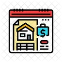 住宅ローン、支払い、予算 アイコン
