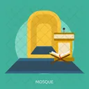 Moschee Gebaude Innenraum Icon