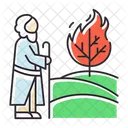 Moses and the burning bush  Icon