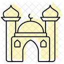 Mosque Color Shadow Thinline Icon Icon