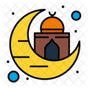 Mosque Building Moon Icon