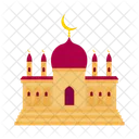 Mosque Red And Yellow Muslim Icon