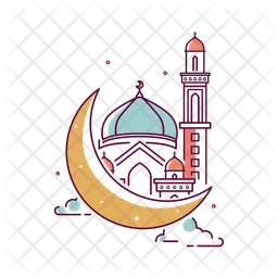 Mosque And Crescent Moon  Icon