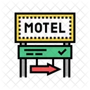 Motel Board Motel Direction Road Icon